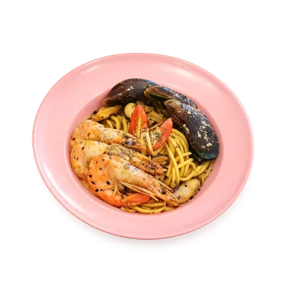 Spaghetti Aglio Olio Seafood